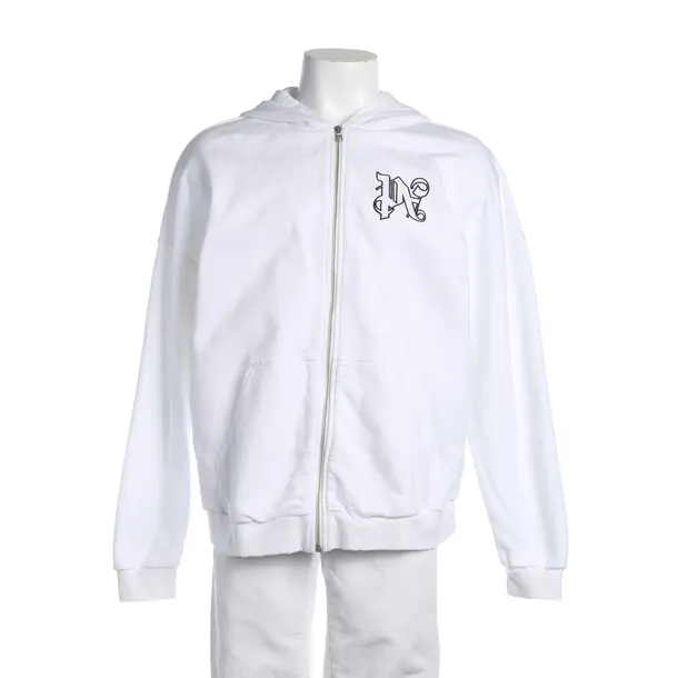 Sweatjacke in Weiß, Baumwolle, Palm Angels