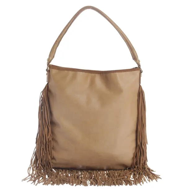 Schultertasche, in Hellbraun, Leder, Tory Burch