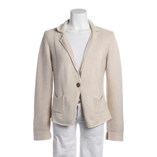 Cardigan, in Beige, Cotton, Fabiana Filippi
