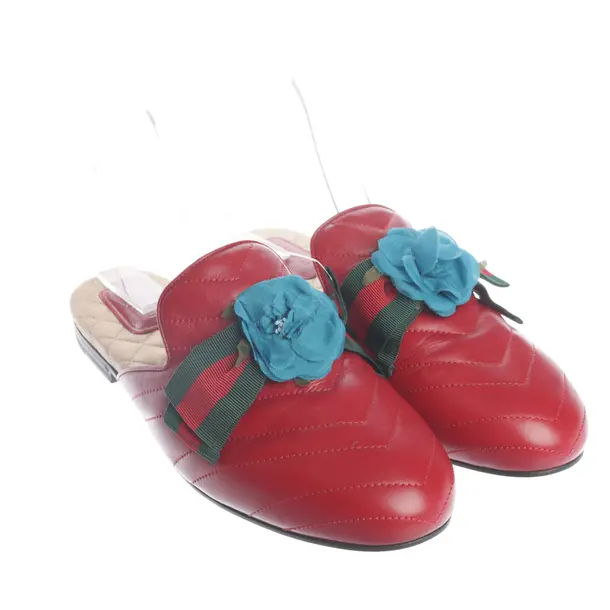 Mules, in Red, Gucci