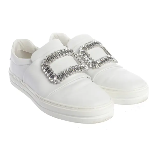 Sneakers, in White, Roger Vivier