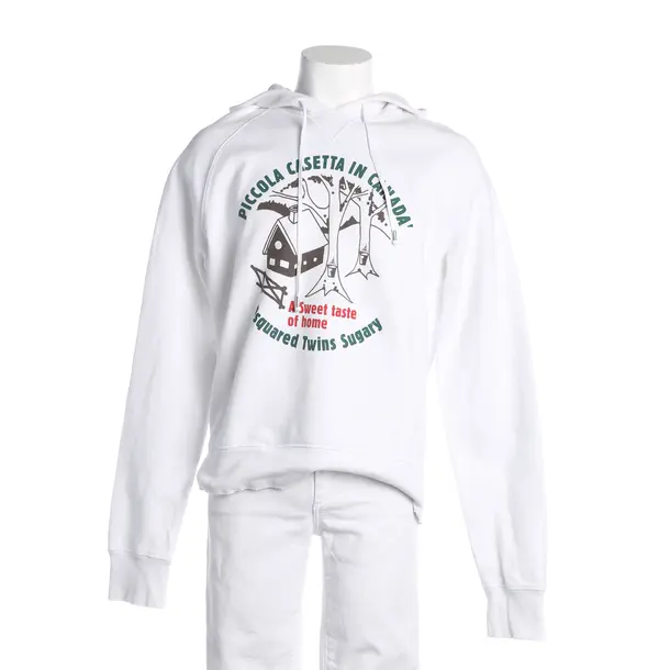 Hoodie, in White, Cotton, Dsquared