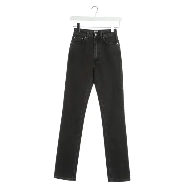 Straight Fit Jeans, in Black, Cotton, Totême