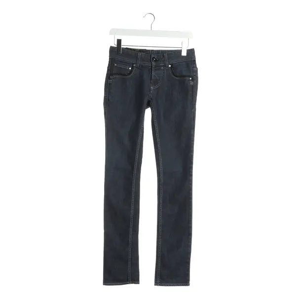 Jeans straight fit, in Marina Militare, Cotone, Uso elevato
