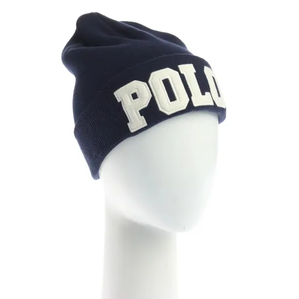 Beanie, in Blue, Cotton, Polo Ralph Lauren