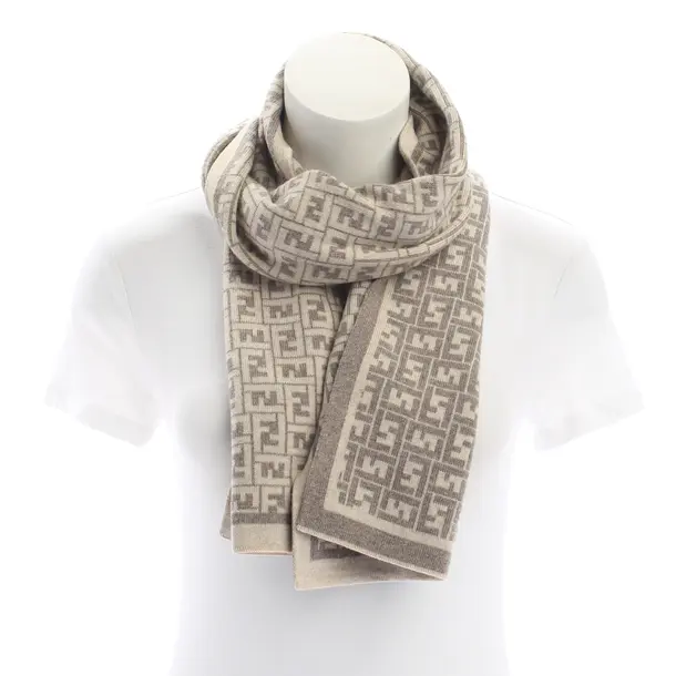 Scarf, in Beige, Wool, Fendi