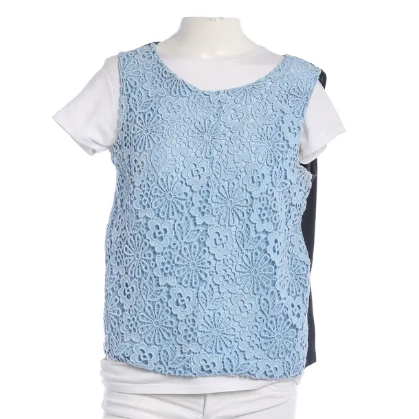 Top, in Light Blue, Cotton, Prada