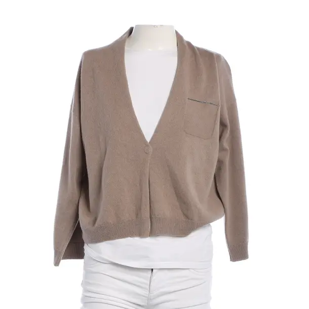 Strickjacke, in Hellbraun, Wolle, Peserico