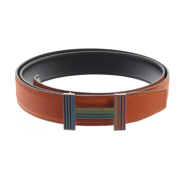 Belt, in Orange, Leather, Hermès