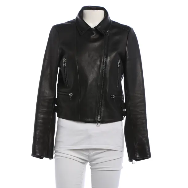 Lederjacke, in Schwarz, Leder, Sly 010