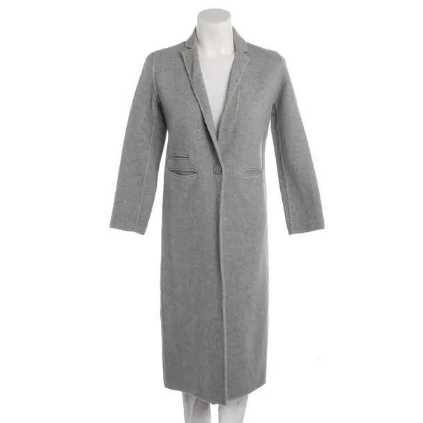 Übergangsmantel, in Hellgrau, Wolle, Maje