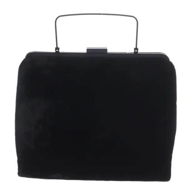 Handbag, in Black, Velvet, Giorgio Armani