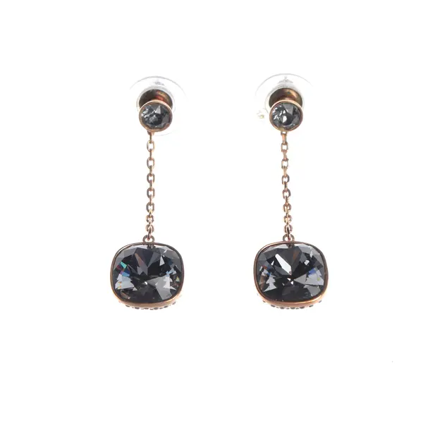 Ohrringe, in Gold, Metall (metallisch, metallisiert), Swarovski