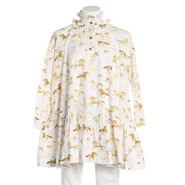 Blouse, in White, Cotton, Ganni