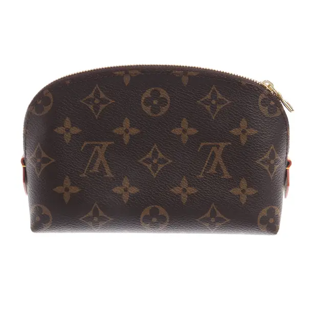 Cosmetic Bag, in Dark Brown, Leather, Louis Vuitton