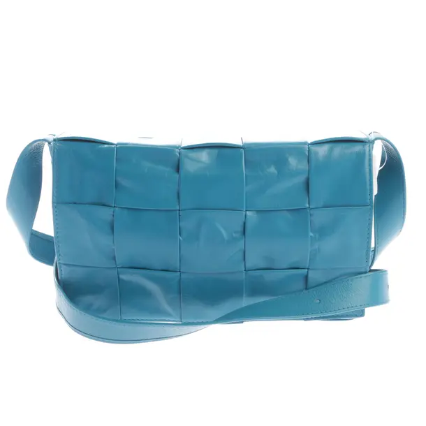 Schultertasche, in Türkis, Leder, Bottega Veneta