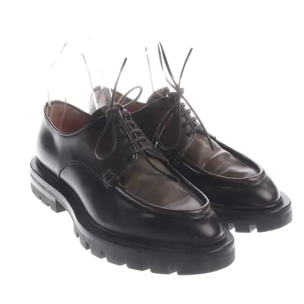 Halbschuhe, in Dunkelbraun, Santoni