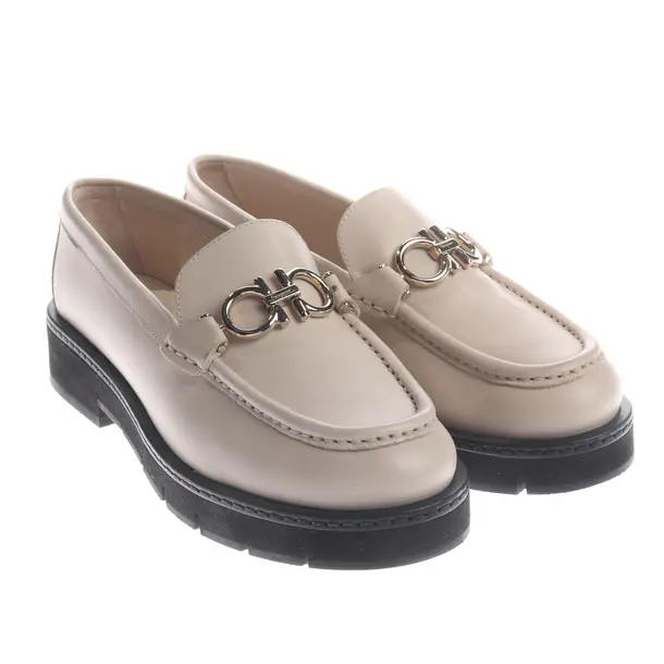 Loafers, in Beige, Salvatore Ferragamo