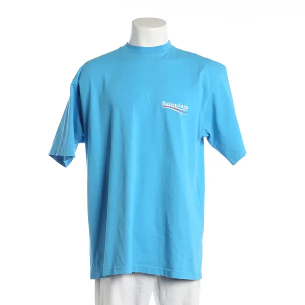 T-Shirt, in Blue, Cotton, Balenciaga