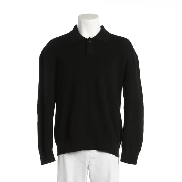 Maglione, in Nero, Cotone, Chiuso