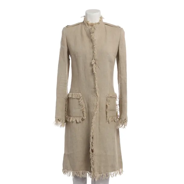 Mid-Season Coat, in Beige, Linen, Dolce & Gabbana