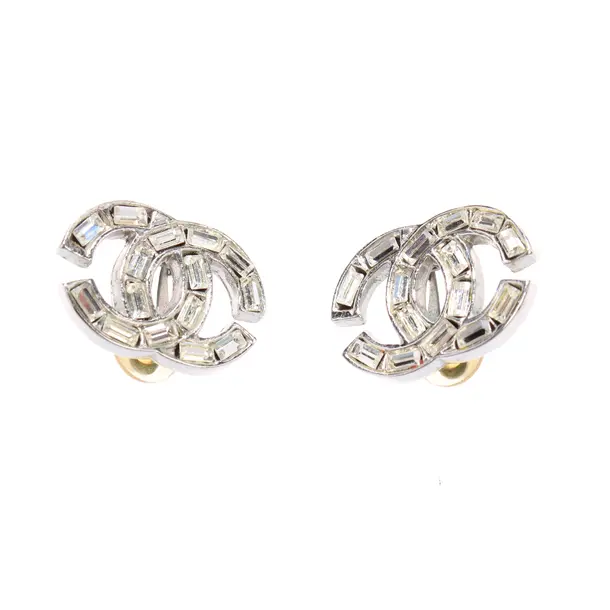 Earrings, in Silver, Metal (metallic, metallized), Chanel