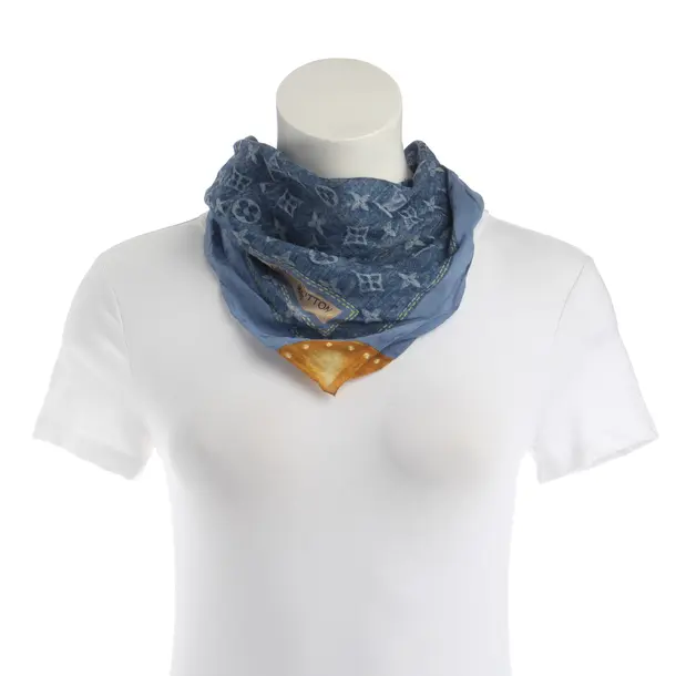 Shawl, in Blue, Cotton, Louis Vuitton