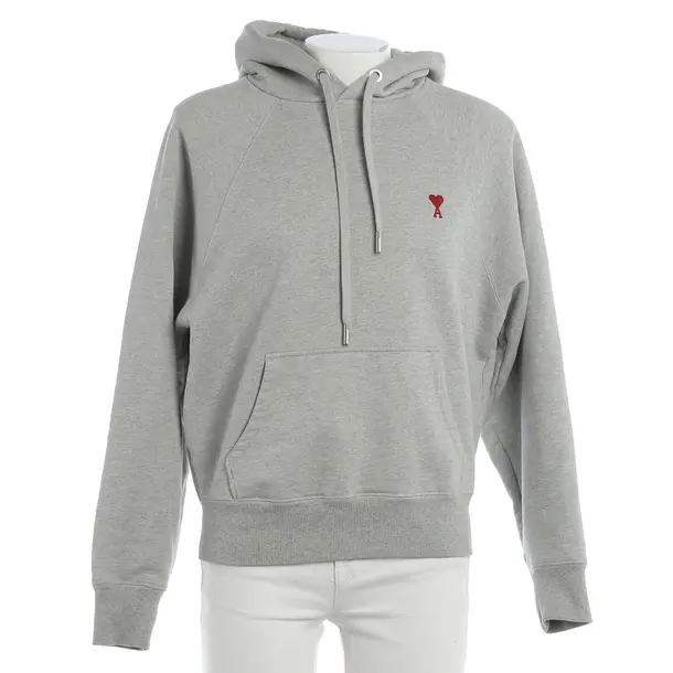 Hoodie, in Grau, Baumwolle, Ami Paris