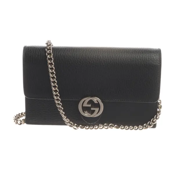 Schultertasche, in Schwarz, Leder, Gucci