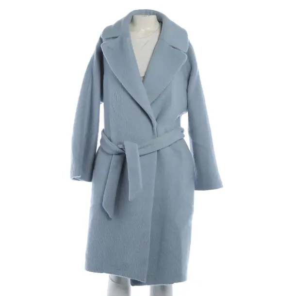Wintermantel, in Hellblau, Wolle, Max Mara