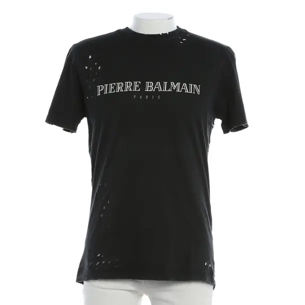 T-Shirt, in Schwarz, Baumwolle, Pierre Balmain