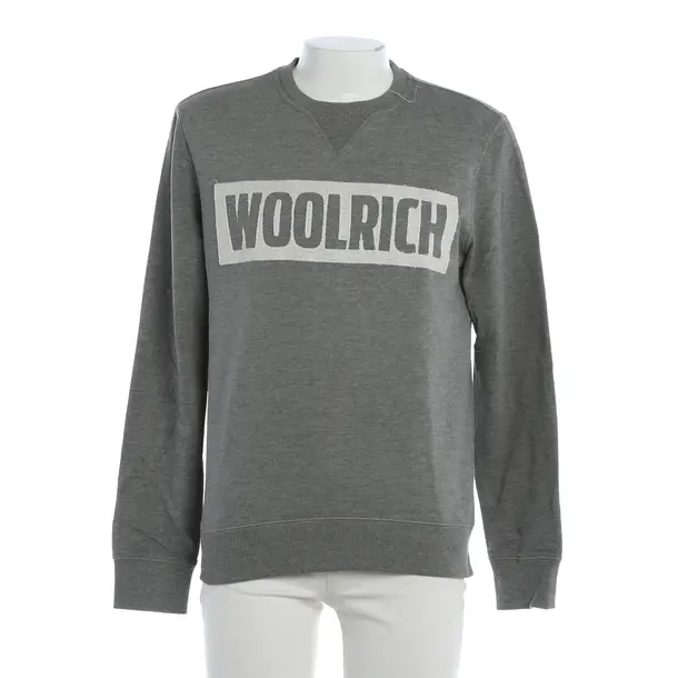 Sweatshirt, in Grau, Baumwolle, Woolrich