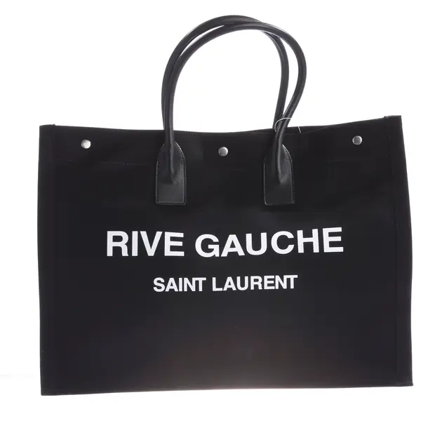 Shopper Bag, in Black, Cotton, Saint Laurent