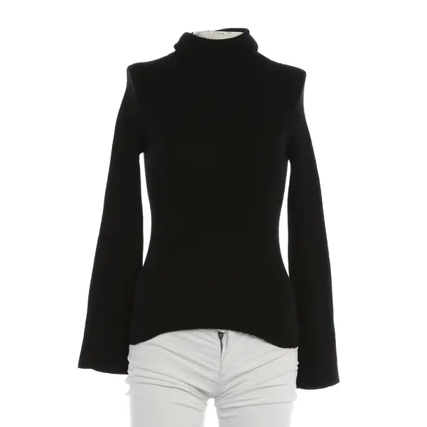 Wool Jumper, in Black, Wool, Roberto Collina