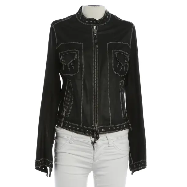 Lederjacke, in Schwarz, Leder, Marc Cain