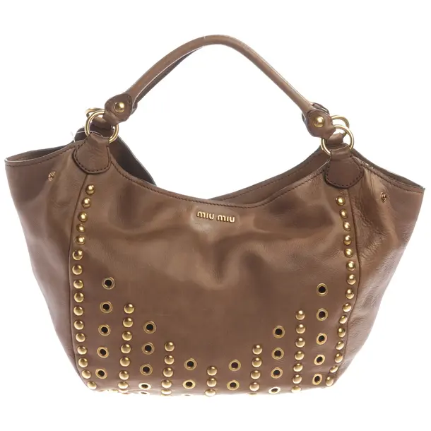 Handbag, in Brown, Leather, Miu Miu
