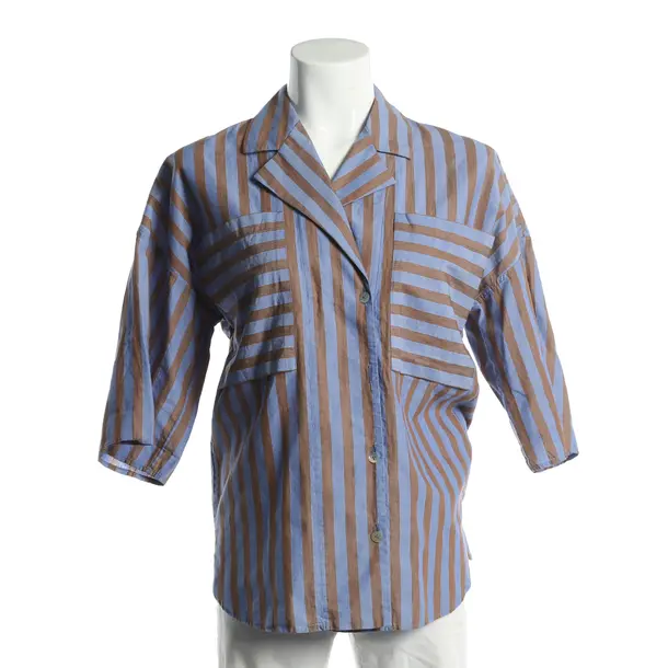 Blouse, in Blue, Cotton, Van Laack