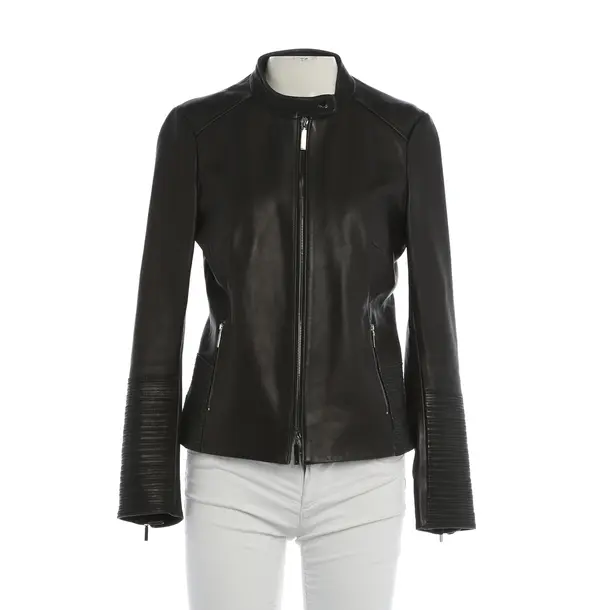 Lederjacke, in Schwarz, Leder, Hugo Boss