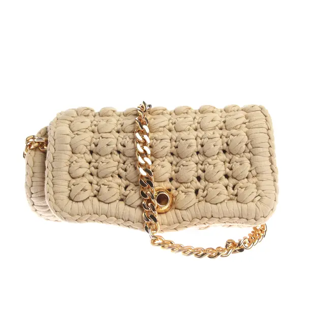 Schultertasche in Weiß, Baumwolle, Bottega Veneta