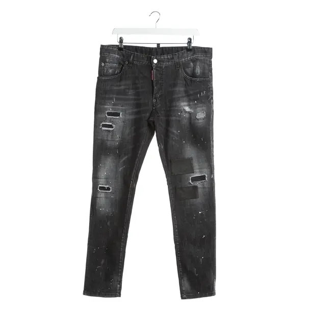 Straight Fit Jeans, in Black, Cotton, Dsquared