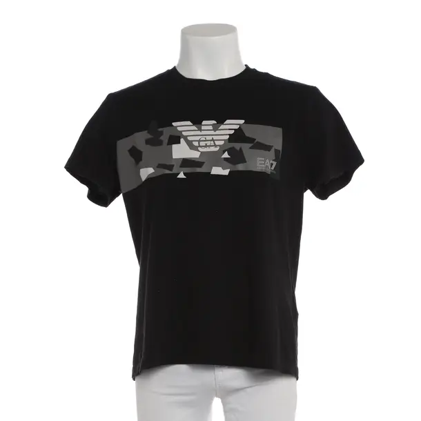 T-Shirt in Schwarz, Baumwolle, Emporio Armani