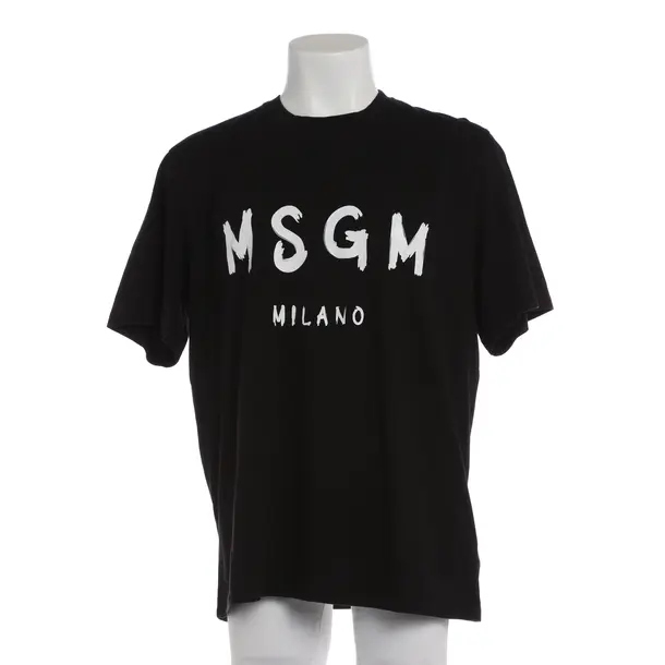 T-Shirt in Schwarz, Baumwolle, MSGM