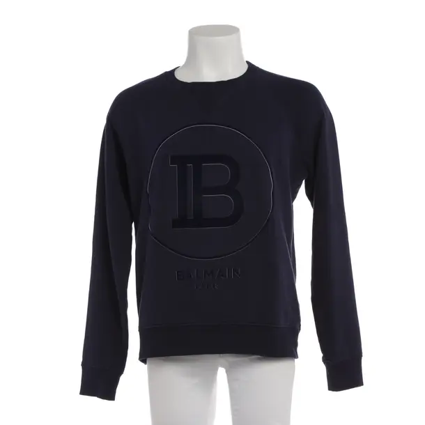Sweatshirt in Blau, Baumwolle, Balmain