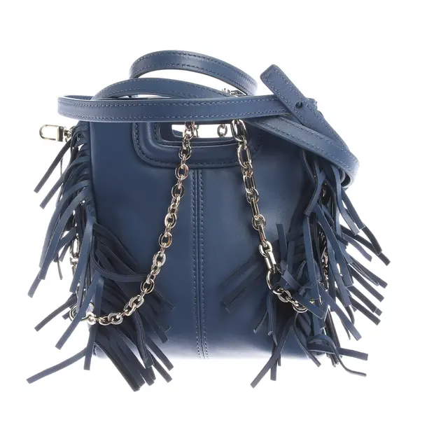 Evening Bag, in Blue, Leather, Maje