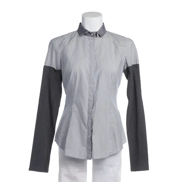 Bluse in Grau, Baumwolle, Brunello Cucinelli
