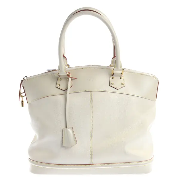 Handbag in White, Canvas, Louis Vuitton