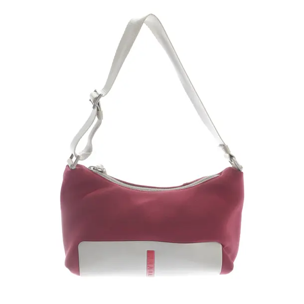 Handbag, in Light Gray, Polyester, Prada Linea Rossa