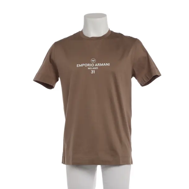 T-Shirt in Braun, Baumwolle, Emporio Armani