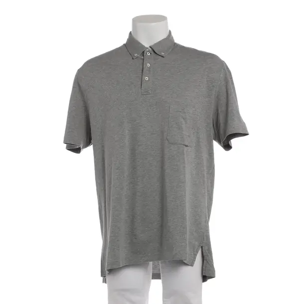 Poloshirt in Grau, Baumwolle, Brunello Cucinelli