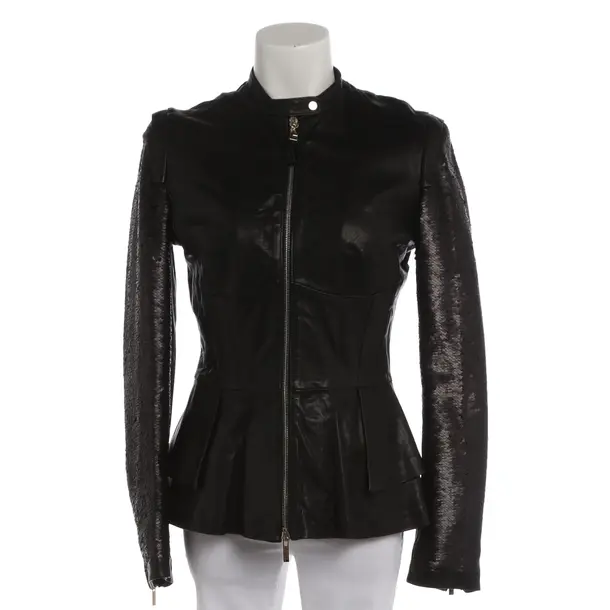 Lederjacke in Schwarz, Leder, Elisabetta Franchi